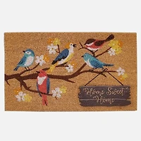 Tapis de coco Oiseaux avec Home Sweet Home - 18 x 30 po