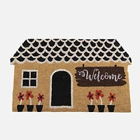 Paillasson de coco en forme de maison Welcome - 18 x 30 po