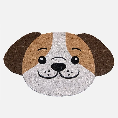 Paillasson de coco en forme de chien souriant - 18 x 30 po