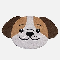 Paillasson de coco en forme de chien souriant - 18 x 30 po