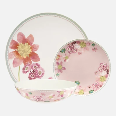 Maxwell & Williams Primula 12pc Dinner Set-Pink