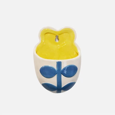 Wall Vase with Yellow Flowers