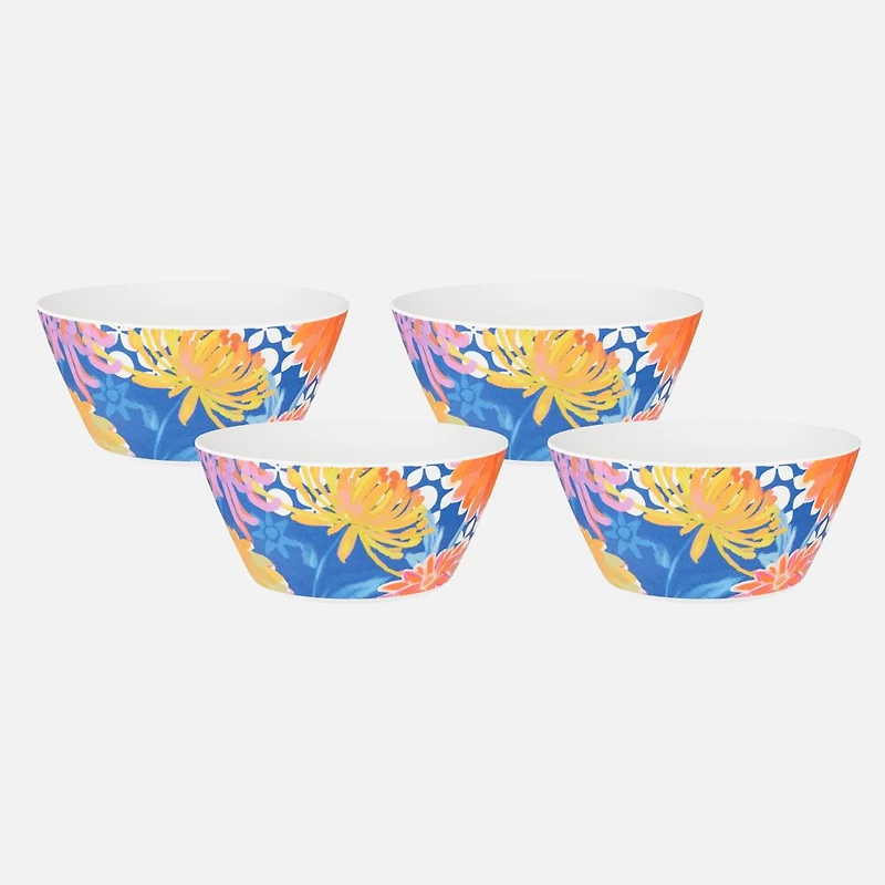 Sunburst Melamine Bowl, Set of 4 - 15 x 7cm 