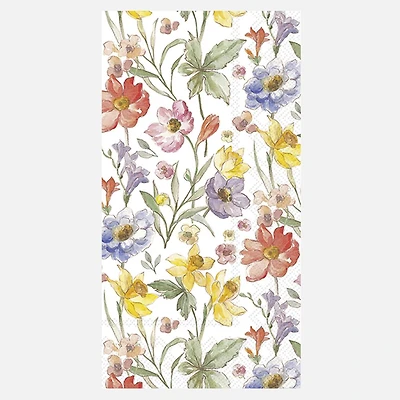 Buffet Napkins, Pack of 16 - Soft Flowers 