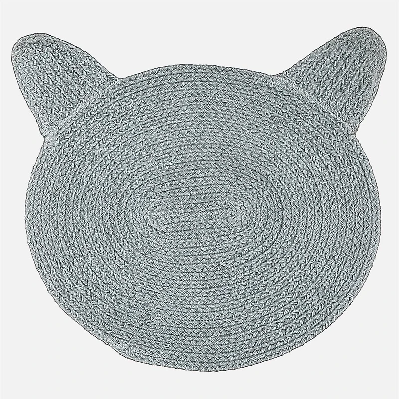 Cat Shaped Mat - Light Grey