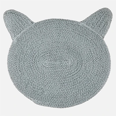 Cat Shaped Mat - Light Grey