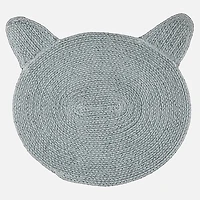 Cat Shaped Mat - Light Grey
