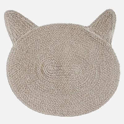 Cat Shaped Mat - Taupe