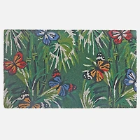 Paillasson en fibre coco - Papillon floral 