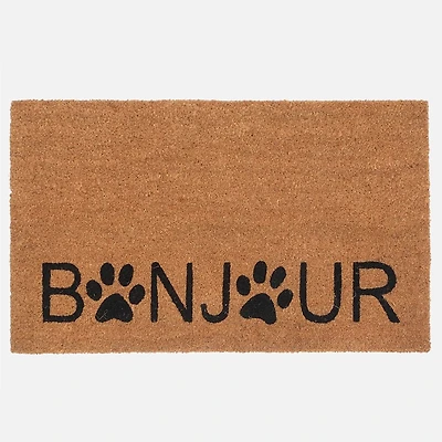 Coir Door Mat - Bonjour Paws 