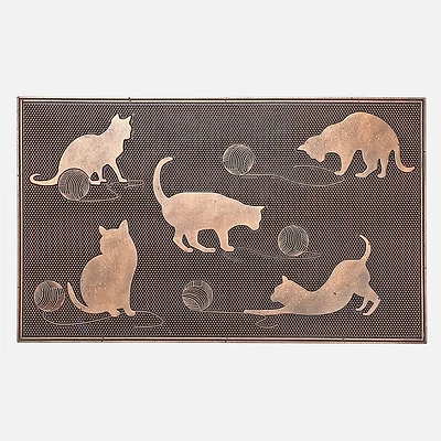 Rubber Mat - Cats Playing With Ball Of Yarn 