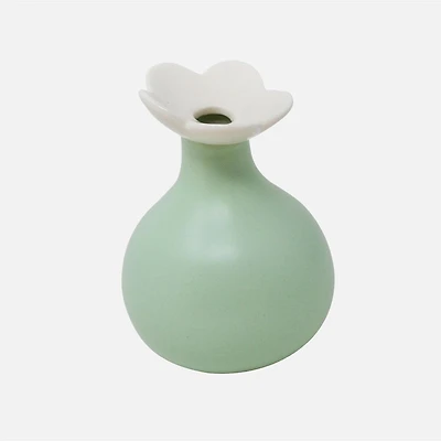 Vase With a White Flower Top