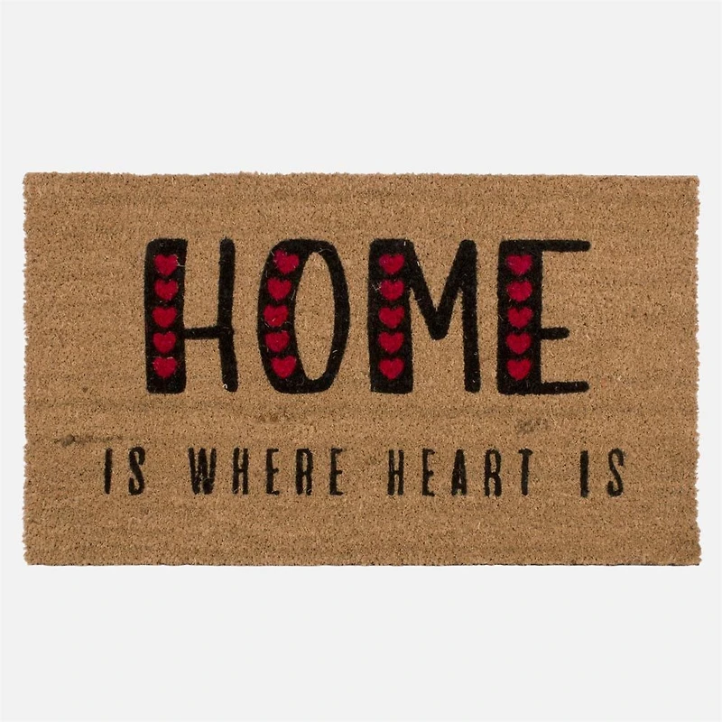 Coir Rug - Home Is Where Heart Is