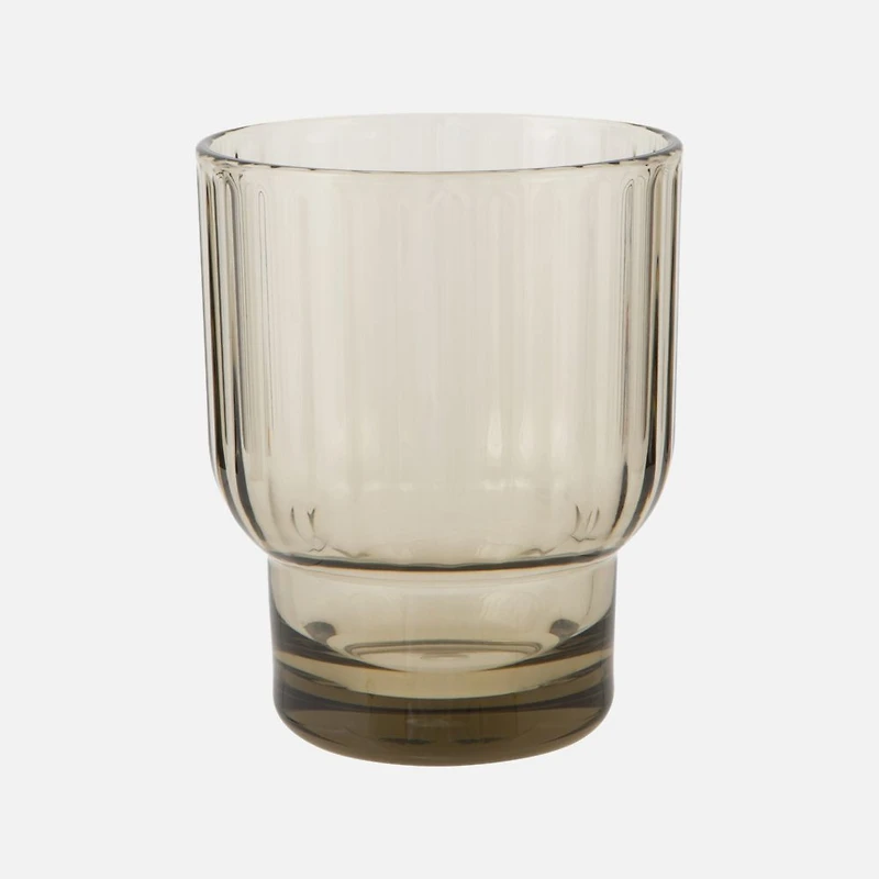 Danica Verre à whisky acrylique canelé - Olive