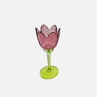 Tulip Glass Candle Holder, Small