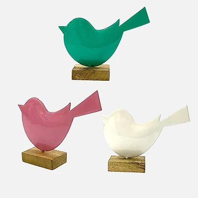 Oiseau decoratif en métal - Assorti