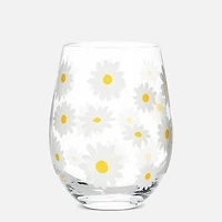 Verre à vin sans pied - Marguerites