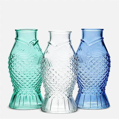 Vase en forme de poisson avec jet d'eau, 7 po - Couleurs assorties