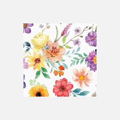 Serviettes cocktail imprimé floral, paquet de 20