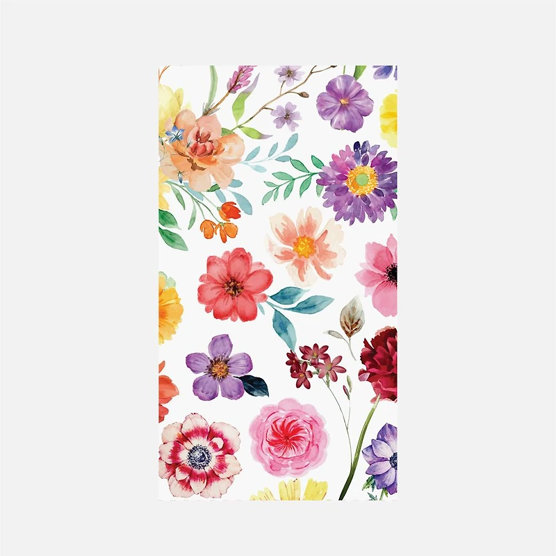 Serviettes d'invités à Imprimé floral, paquet de 16