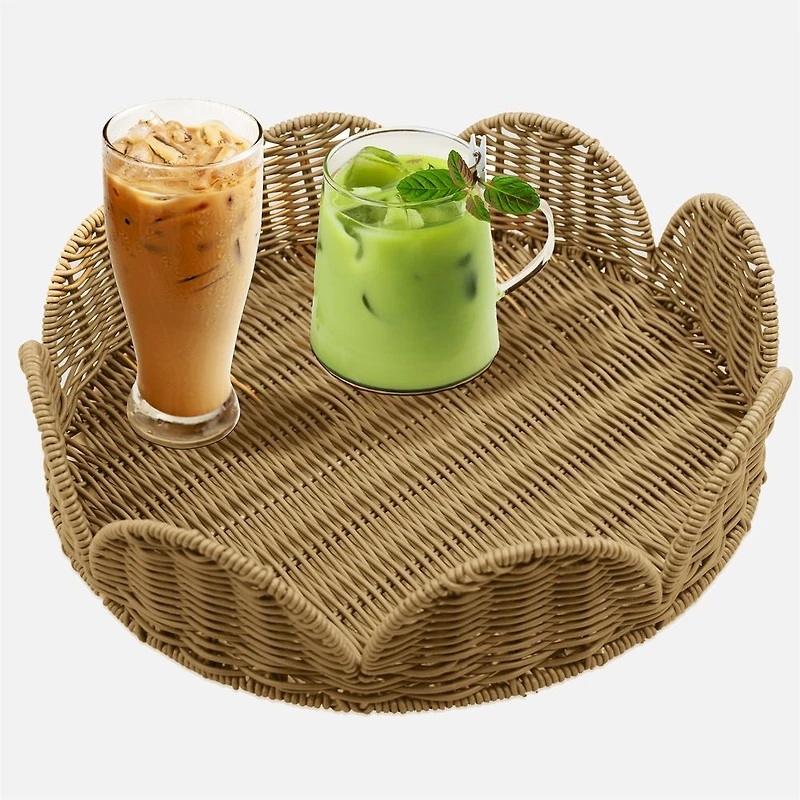 S&Co Plateau en paille tissée