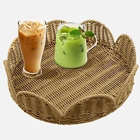 S&Co Plateau en paille tissée