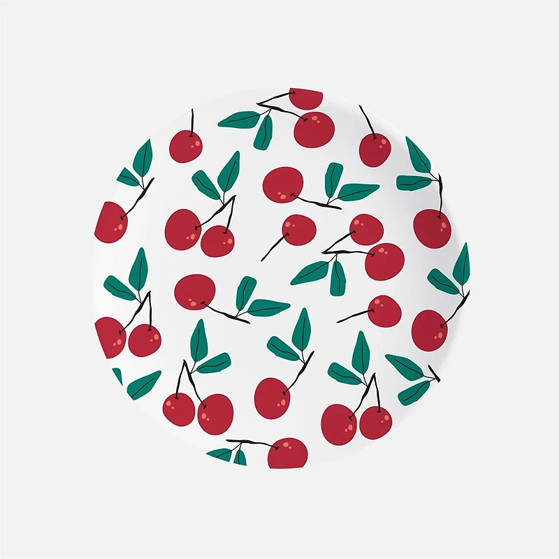 S&Co Assiettes à salade avec cerises, ensemble de 4