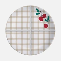 S&Co Assiettes à dîner cerises en mélamine, ensemble de 4