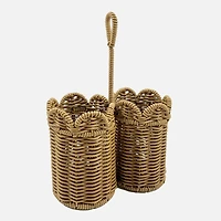 S&Co Porte-ustensiles en paille tressée