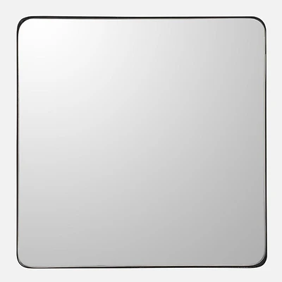 Square with Slim Edge Mirror - Black