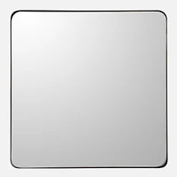 Square with Slim Edge Mirror - Black