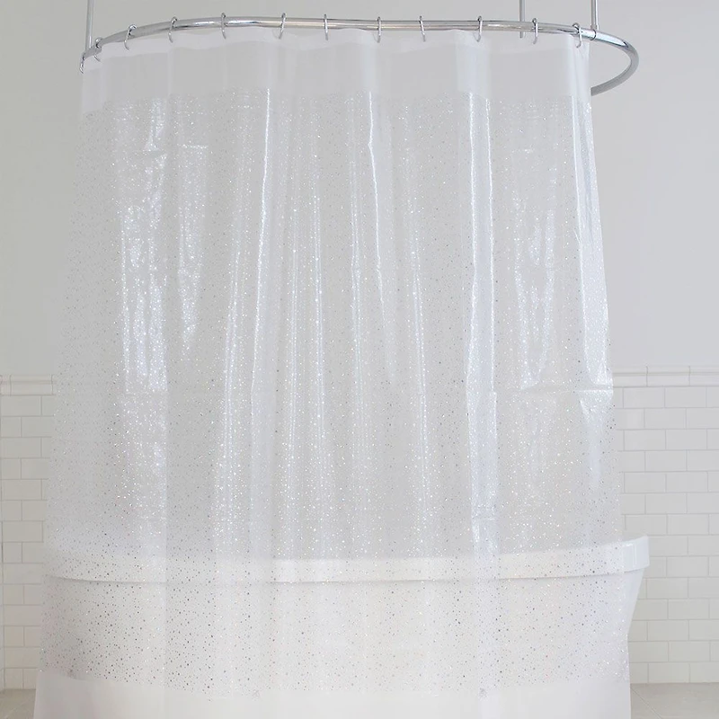 Stars Foil Vinyl Shower Curtain