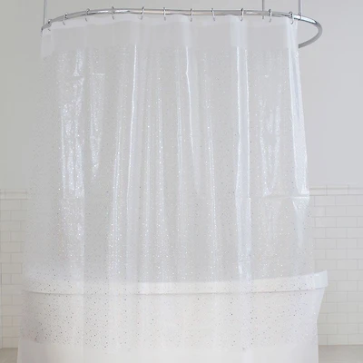 Stars Foil Vinyl Shower Curtain