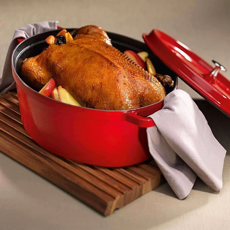 Staub Cherry Oval Cocotte - 3.4 qt