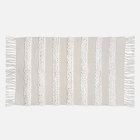Large Stripe Pattern  Rug  - White/Natural