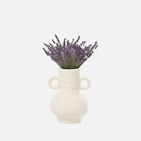 Rustic Carafe Ceramic Vase with Handles - 6"
