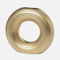 Circa Round Ring Vase, 9" - Matte Gold