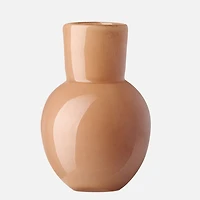 Opaque Flared Ball Glass Vase,  6" - Orange