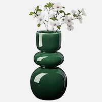 Double Bulb Ceramic Vase, 10