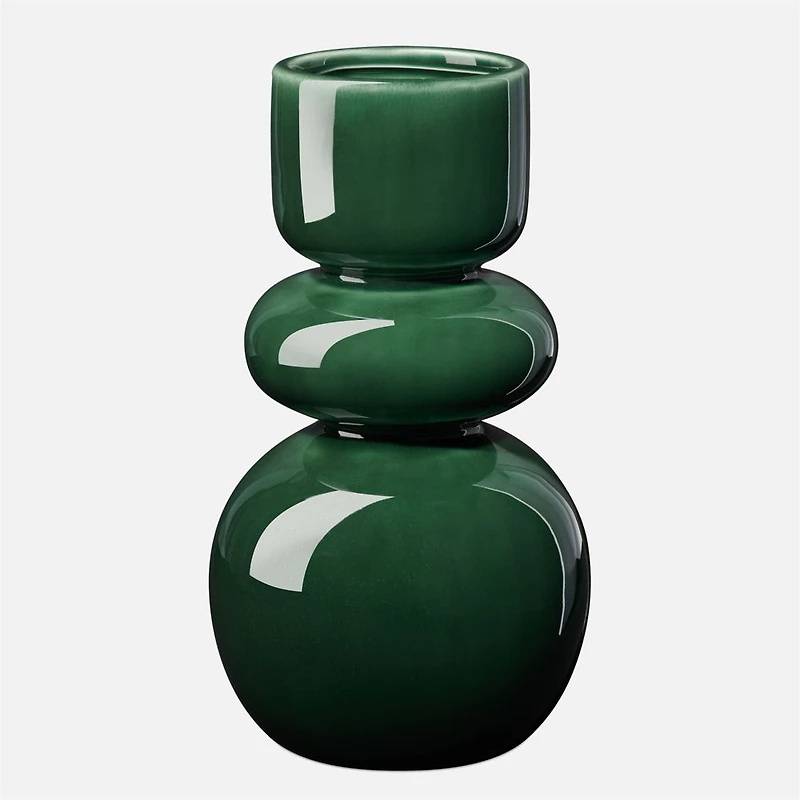 Double Bulb Ceramic Vase, 10