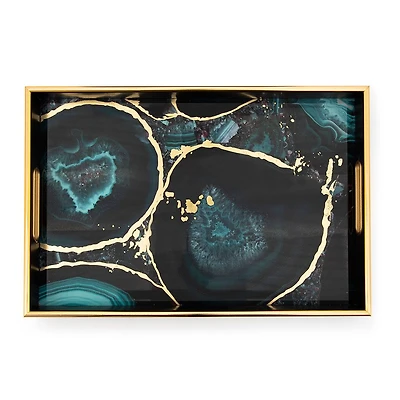 Plateau rectangulaire Savoy Agate (17,75 po)