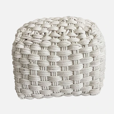 Tanais Pouf Tissé , Blanc