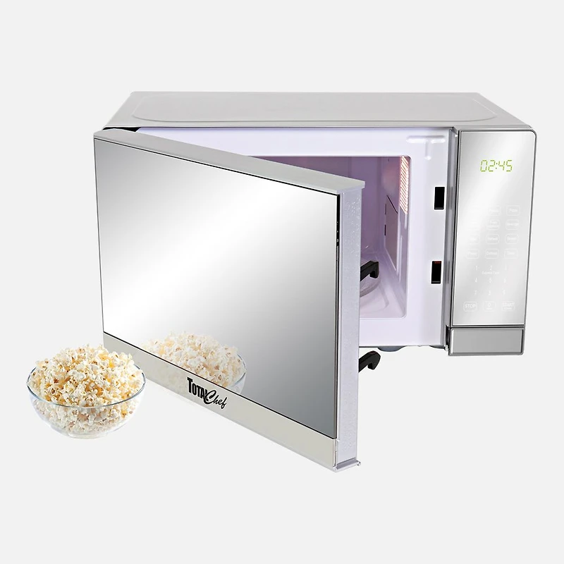 Total Chef Compact Digital Touch Microwave Oven in Stainless Steel