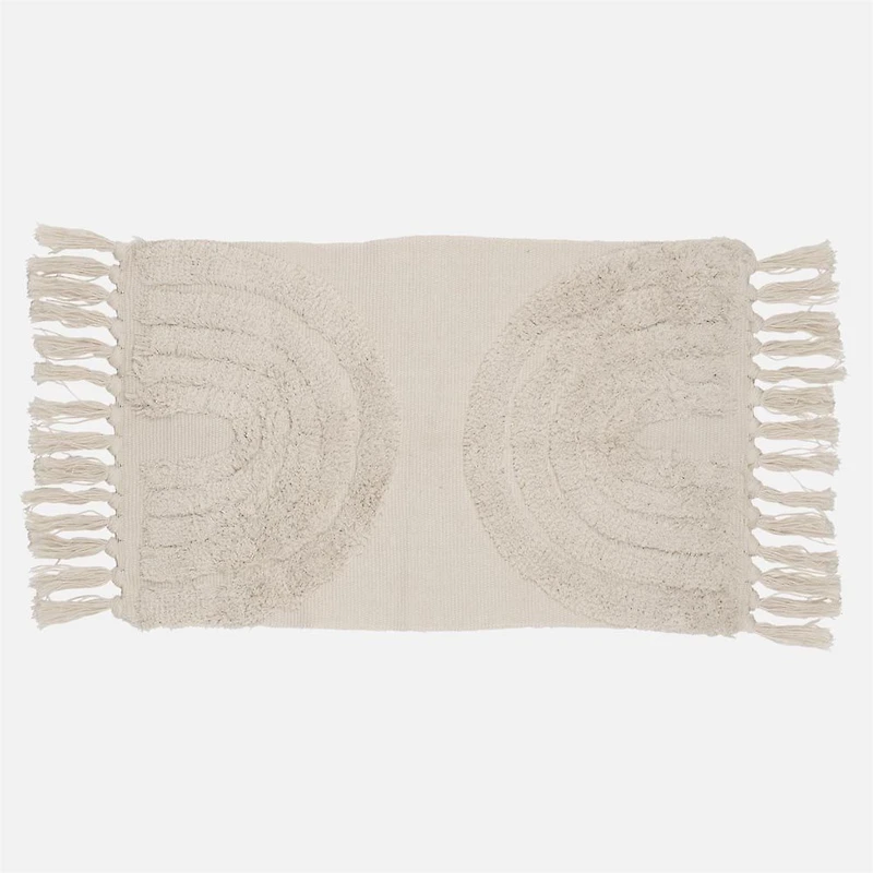 Tapis capitonné à franges