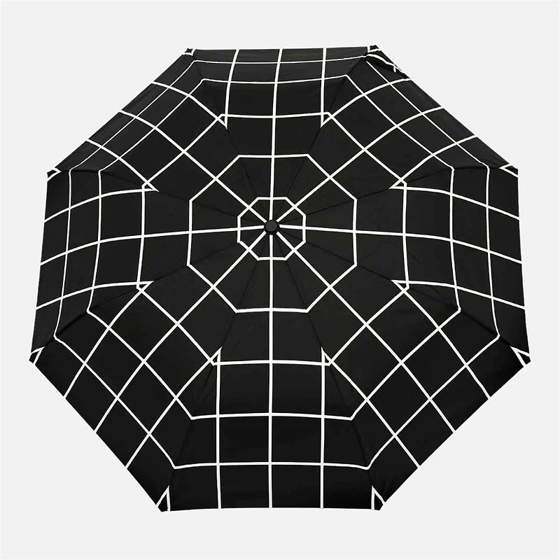 Duck Head Black Grid Compact Umbrella