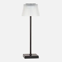 Lampe de table LED abat-jour givré - Blanc