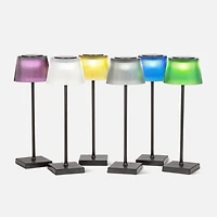 Fluted Frost Shade LED Table Lamp - White