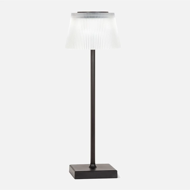 Lampe de table LED abat-jour givré - Blanc