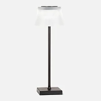 Lampe de table LED abat-jour givré - Blanc