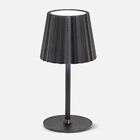 Fluted Shade LED Table Lamp - Black